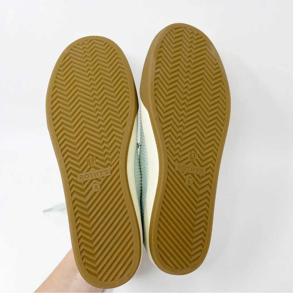 NWB ROTHY'S THE LACE UP SNEAKER SHOES IN SPEARMINT GREEN - Picture 3 of 6